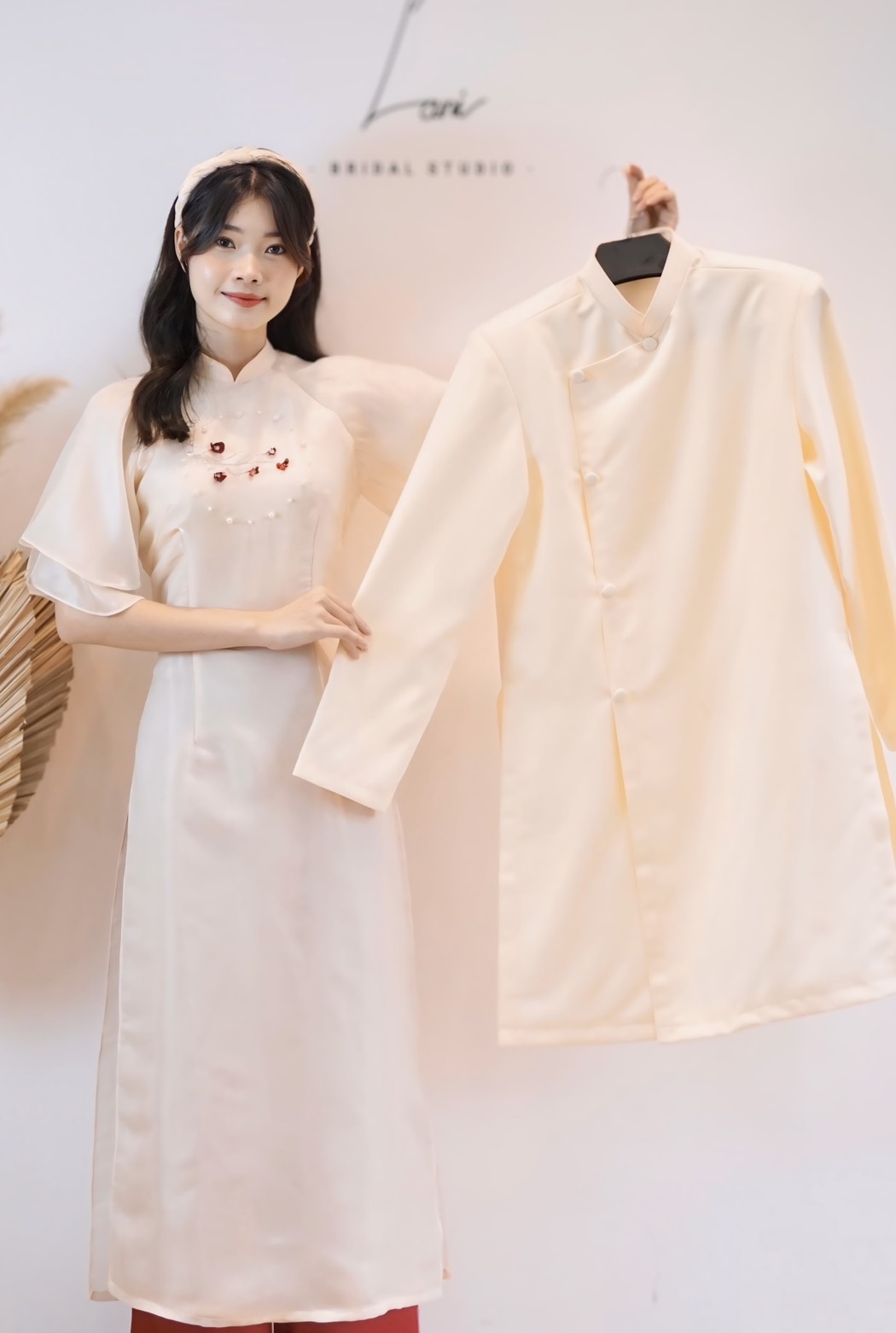 Áo Dài Nam Baby Yellow