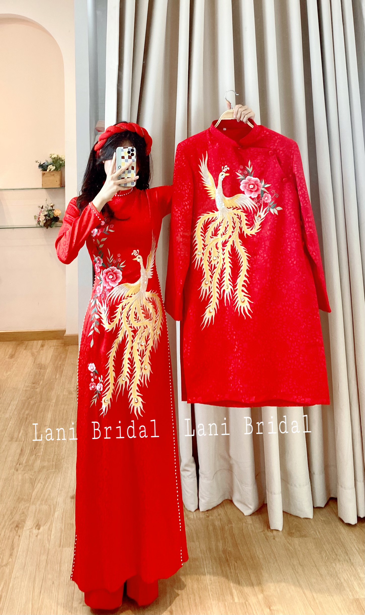 ÁO DÀI ĐỎ CĐ